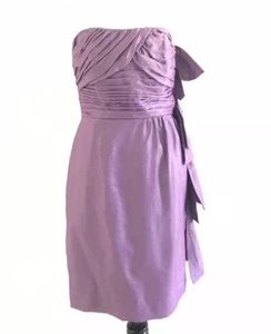 Vestido BCBGeneration Volantes Sin Tirantes Talla 6 Púrpura Plisado en Niveles Cintura Imperio - Imagen 1 de 11