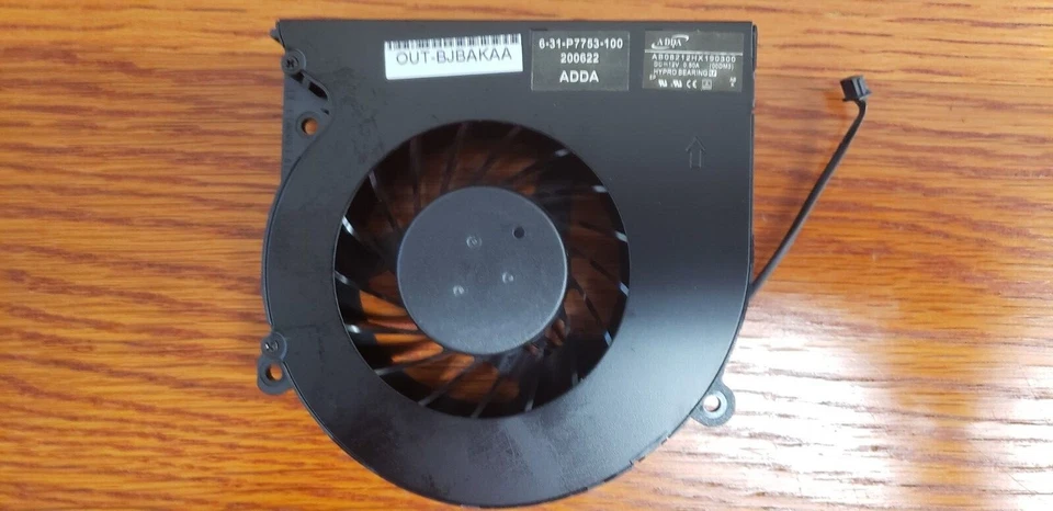 Laptop CPU/GPU Fan; 31-P7753-100; ADDA AB08212HX190300; for CLEVO P775DM/DM3/TM - Image 1 of 1