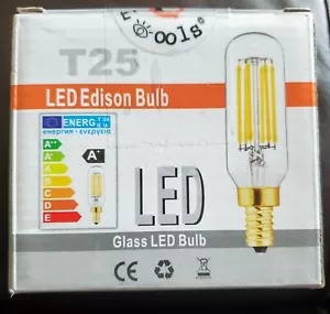 6 T25 LED Edison Bulbs Dimmable 6W E12 AC110-AC130 Frosted - Picture 1 of 3