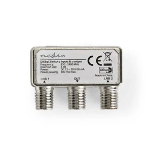diseqc 2.0 switch con protezione dalle intemperie 2x1 per 2 lnb 2 ingressi 1 us - Foto 1 di 4