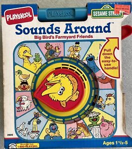 1990 Vintage PLAYSKOOL Sesame Street Sounds Around Big Bird's Farmyard Friends