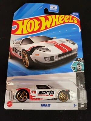2025 Hot Wheels #159 HW модифицированный 4/5 FORD GT белый BORLA новый почти как новый - Изображение 1 из 2