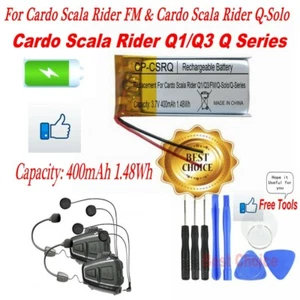 For Cardo Scala Rider Q1/Q3 & Cardo Scala Rider Q-Solo/FM 400mAh Battery - Picture 1 of 4