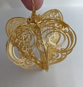 2004 The Danbury Mint Christmas Ornament "Joyful Heart", 23k Gold Plated - Picture 1 of 5