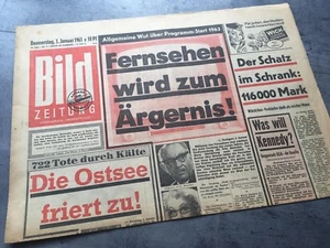 BILD Zeitung 3.1.1963 Bildzeitung 03.01.1963 Januar Geschenk Geburtstag - Picture 1 of 1