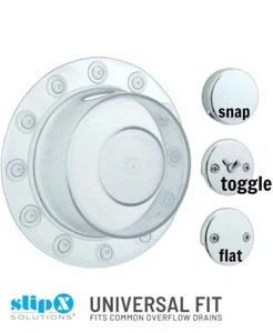 SlipX Solutions Bottomless Bath | Overflow Drain Cover for Tub - Picture 1 of 5