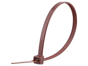 Secure 8 Inch Brown 50 Lb Standard Nylon Cable Tie 100 Pack - Picture 1 of 4