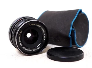 KONICA HEXANON 28mm 3.5 Wide Angle Prime Lens for KONICA AR SLR fit with caps - Picture 1 of 4
