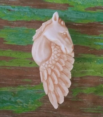 Racing Horse  Carved Buffalo Bone Jewelry Making Bead Necklace Pendant P53 - Image 1 of 3