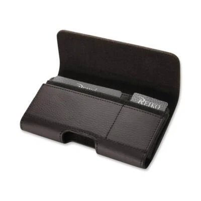 Reiko Horizontal Pouch with Card Holder Belt Clip for iPhone X Brown 4.7" - Image 1 of 4