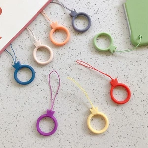 Earphone Protective Case Silicone Ring Mobile Phone Lanyard Pendant Anti-Lost - Photo 1 sur 7