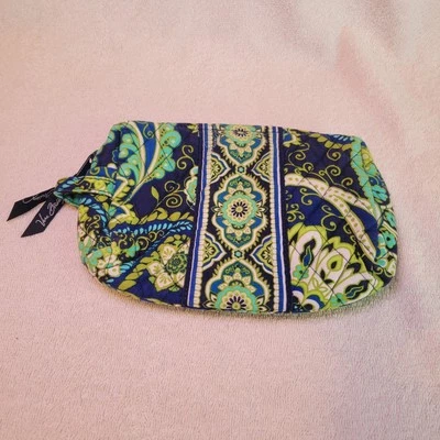 Vera Bradley Verde Azul Paisley Artículos de Aseo Maquillaje Cosmético Bolso con Cremallera  Foto 1 de 4