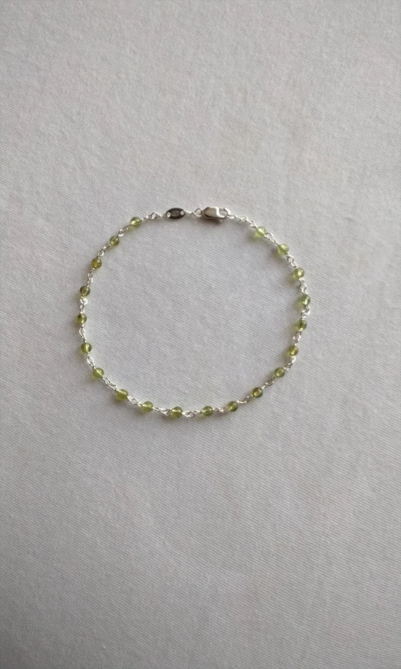 Sterling Silver and Peridot Anklet - Image 1 of 4