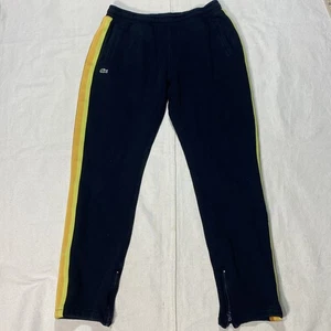 Pantalones deportivos para hombre Lacoste Live negros amarillos/naranja a rayas talla mediana - Imagen 1 de 15