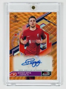2022-23 Topps Finest Diogo Jota Auto Orange /25 SP #A-DJ Liverpool Portugal - Picture 1 of 2