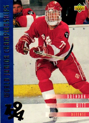 Brendan Witt Canada 1994 World Junior Championships Upper Deck 544 - Image 1 of 2