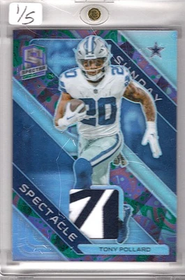 2023 Panini Spectra #SS-TPO Tony Pollard Sunday Spectacle Psychedelic 1/5 - Image 1 of 2