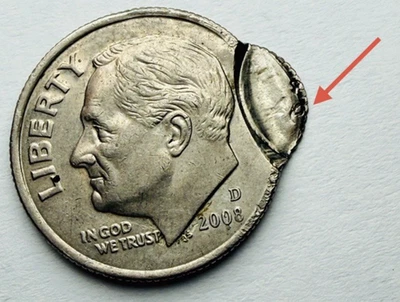 2008-D Double Skrike? Mint Damaged? 10c ~ Nice! ~ W18 - Image 1 of 2