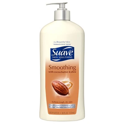 Suave Skin Solutions Body Lotion, Cocoa Butter & Shea, 18 oz (Presentation Va... - Image 1 of 4
