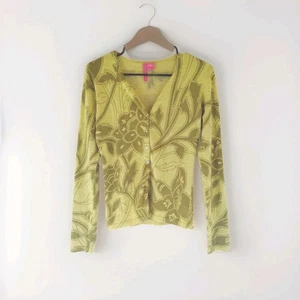 Charlotte Tarantola Wollmischung Neuheit Print Strickjacke Pullover Gr. S - Bild 1 von 12