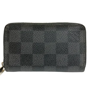 Auth Louis Vuitton Zippy Coin Purse Coin Case Damier Graphite Wallet N63076 - Picture 1 of 17