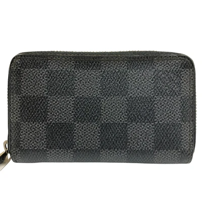 Auth Louis Vuitton Zippy Coin Purse Coin Case Damier Graphite Wallet N63076 - Image 1 of 4