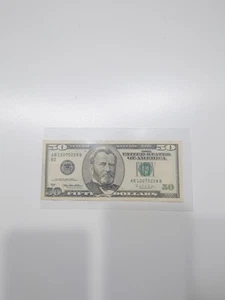 $50 Dollar Bill 1996 Fancy Serial Number Historical Date 12070228 USD Currency - Picture 1 of 2
