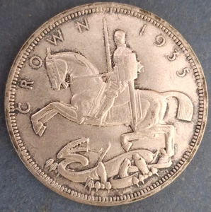 1935 George V Silver Jubilee "Rocking Horse" Crown - Picture 1 of 12