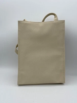 Elle Menno Beige Leather Tote Bag With Adjustable Strap - Image 1 of 4