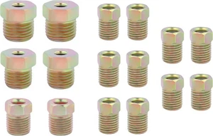 16PCS 3/16" Brake Line Fittings Metric Invert Flare Repair Kit Zinc Alloy Univer - Picture 1 of 5