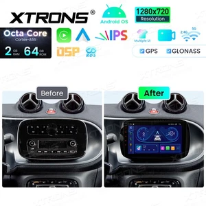 Für Smart Fortwo 451 453 Autoradio Android 14 8Core 64GB 9" IPS DSP GPS Navi RDS - Bild 1 von 21