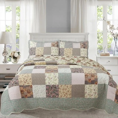Cozy Line Home Fashions Country Floral Chic Festoneado King,  Foto 1 de 4