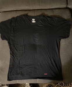 Supreme Hanes Shirt Herren Medium Black Crewneck Tee Casual Street Comfort Logo - Bild 1 von 6