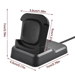 ABS Smart Watch Charging Cable Charger Dock Cradle Stand For Fitbit Versa3/Sense - Photo 1 sur 6