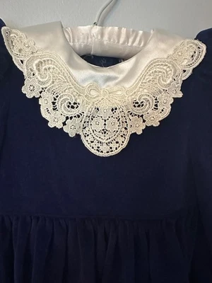 Vestido de terciopelo azul 6x Ruth of Carolina de colección para niñas Foto 1 de 4