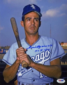 Luis Aparicio SIGNED 8x10 Photo + HOF 84 White Sox ITP PSA/DNA AUTOGRAPHED - Picture 1 of 1