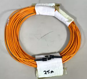 Amp Corp 25M 100/140 Simplex Multimode Fiber cable ST to ST Connectors NEW - Picture 1 of 4