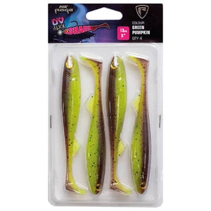 Fox Rage Slick Shad UV Green Pumpkin Set Gummiköder Kunstköder Köder - Bild 1 von 1