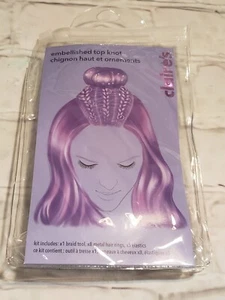 NEW Claire's Embellished Top Knot Hair Braid Kit Prom, Date Night, Bridal Hair - Picture 1 of 2