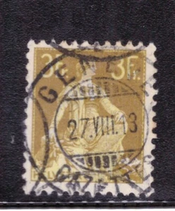 Briefmarken Schweiz Switzerland 1908 Helvetia Sitzung 3 Fr. UNI127° - Bild 1 von 1