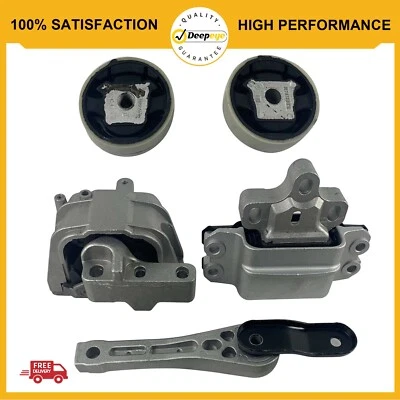 5Pcs For 2006-2013 Volkswagen VW GTI Audi A3 2.0L Engine Motor & Trans.Mount New Foto 1 de 4