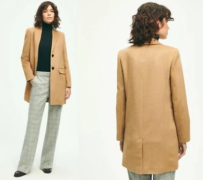 Brooks Brothers $1298 Camel Hair Car Coat; US 10 - Image 1 of 4