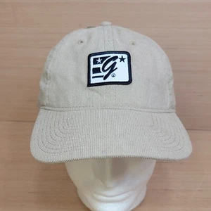 The Game Headwear Golf Hat Logo Embroidered Beige Corduroy Dad Cap Buckle Back - Picture 1 of 7