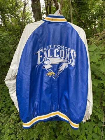 Vintage Steve & Barry’s Air Force Academy Falcons Size XL Bomber Jacket *FLAWS* Cover