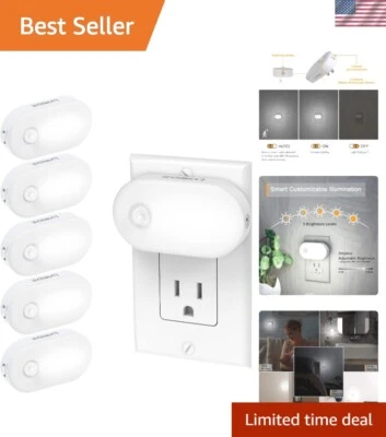 Energy-Saving Plug-in Night Light with Adjustable Brightness for Home Safety - Image 1 of 4