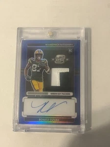 2022 Panini Contenders Optic Romeo Doubs Blue RPA On Card #38/50 RPA-RD - Picture 1 of 2