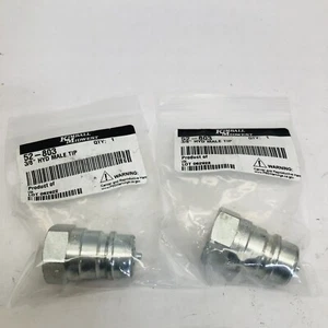 SET BESTEHEND AUS 2 KIMBALL MIDWEST 52-803 3/8 HYDRAULIK SCHNELLKUPPLUNG SCHLAUCHKUPPLUNG - Bild 1 von 2