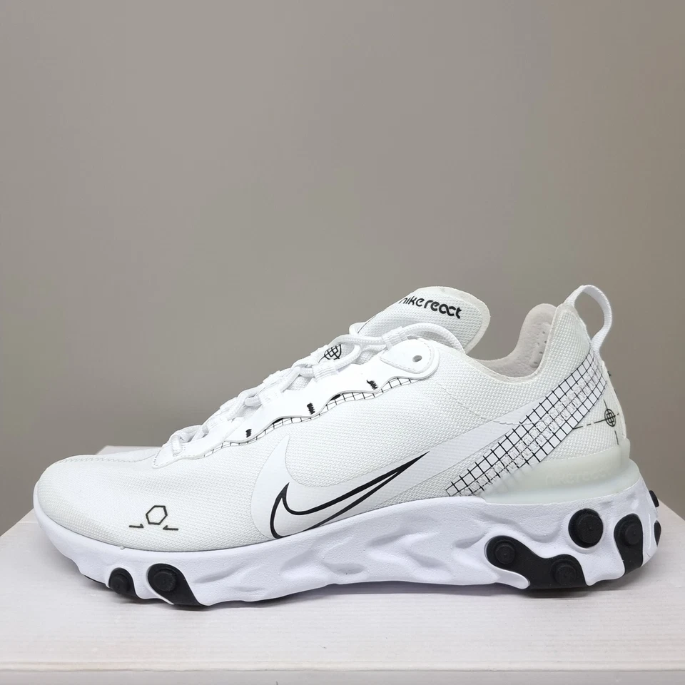 NIKE REACT ELEMENT 55 "SCHEMATIC" (CU3009 100) TRAINERS VARIOUS SIZES - Image 1 of 4