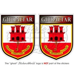 GIBRALTAR Escudo Gibraltareño 75mm Pegatina Vinilo x2 - Imagen 1 de 1