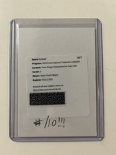 JAXON SMITH-NJIGBA 2023 National Treasures Collegiate GOLD Team Slogan AUTO #/10